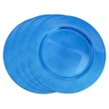 Saro Lifestyle SARO CH001.CZ13R 13 in. Round Classic Design Charger Plate - Cobalt Blue  Set of 4 CH001.CZ13R